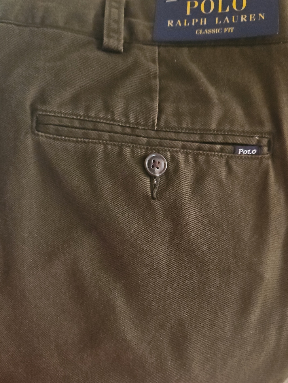 Polo by Ralph Lauren Men's Olive-Tone Canopy-Olive.         Chino Pants. 38/30
